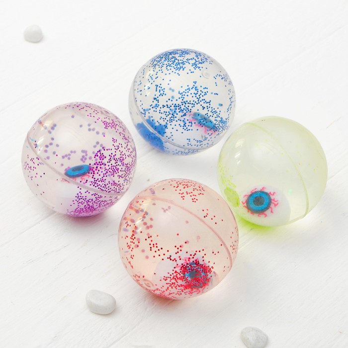 Мяч световой "Глаз" с водой 7,5 см, цвета МИКС