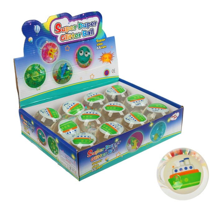 Мяч световой "Кораблик" с водой 7,5 см