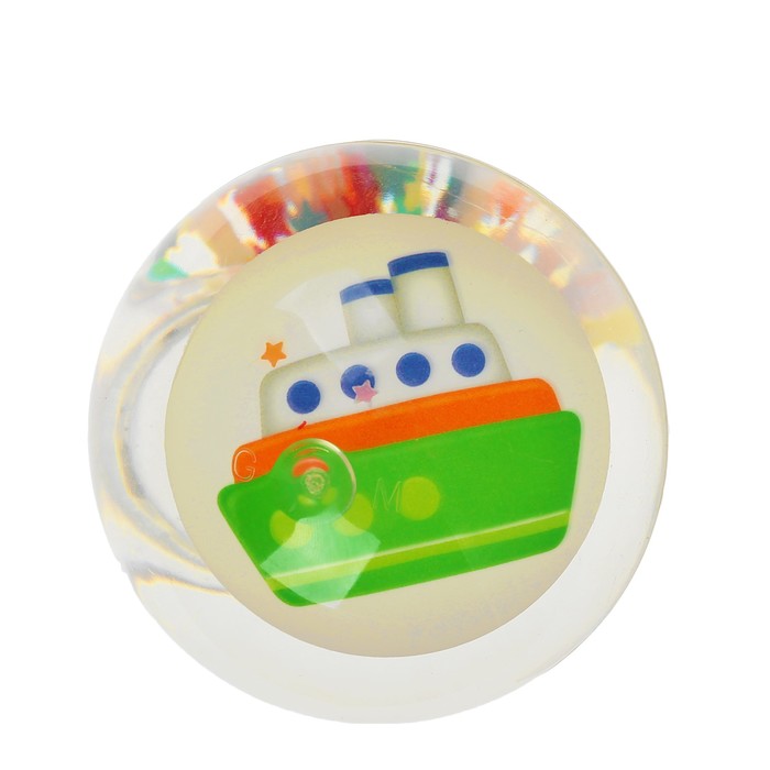 Мяч световой "Кораблик" с водой 7,5 см