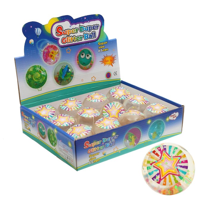 Мяч световой "Звезда" с водой 7,5 см