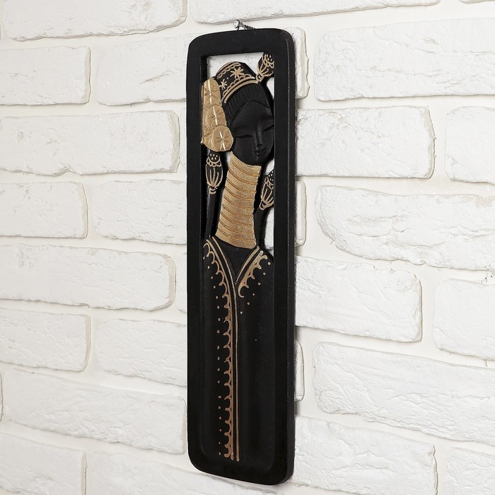 Панно дерево "Заботливая девушка" 40х12х1 см