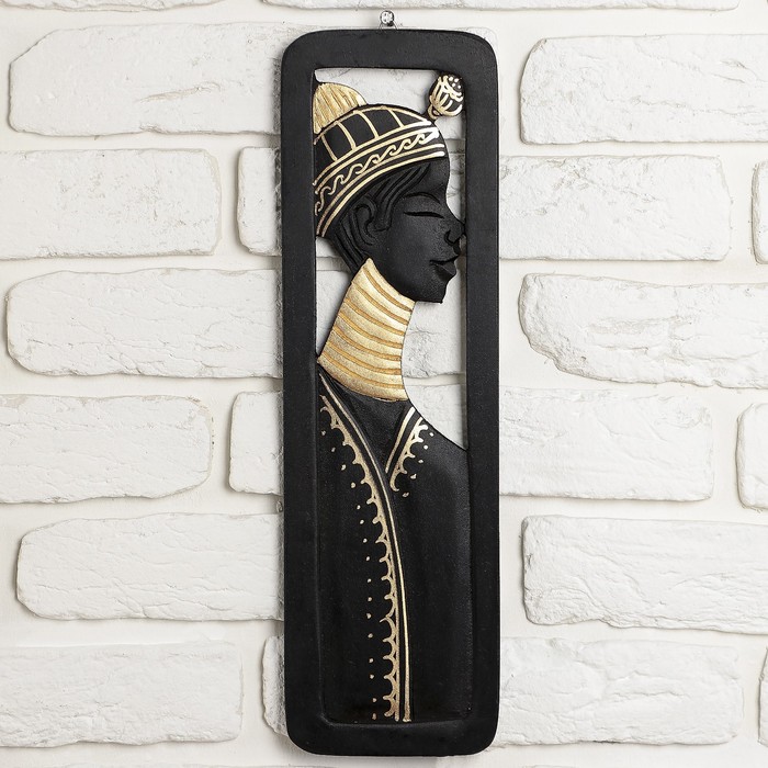 Панно дерево "Нежная девушка" 40х12х1 см