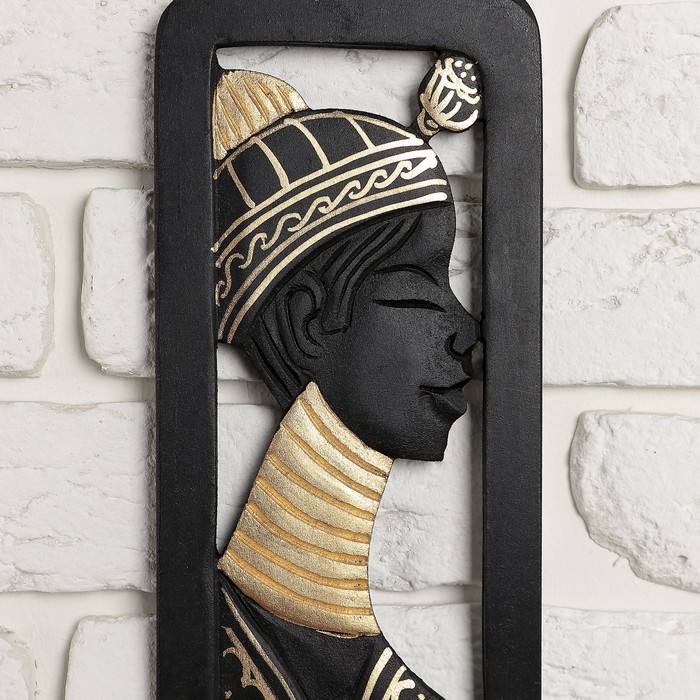 Панно дерево "Нежная девушка" 40х12х1 см