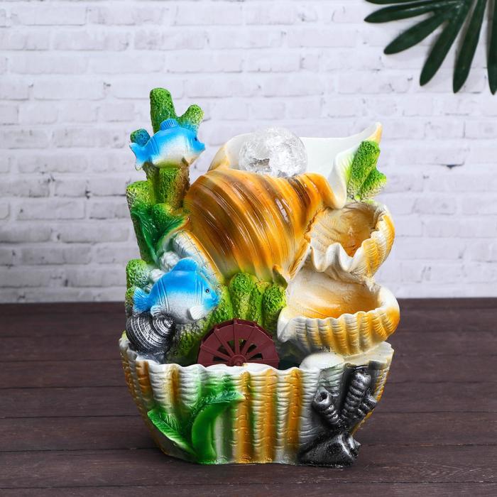 Фонтан "Под волнами" 13х19х25 см (с подсветкой)