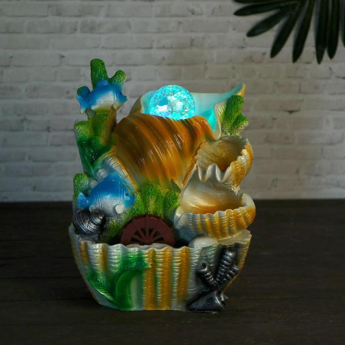 Фонтан "Под волнами" 13х19х25 см (с подсветкой)