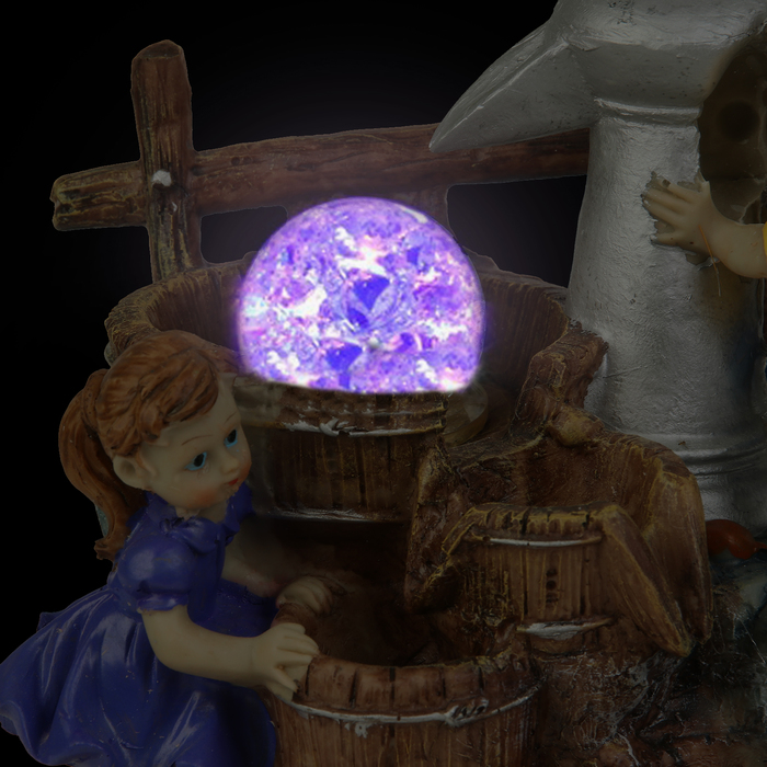 Фонтан "Дети у колонки" 13,5х16,5х25 см (с подсветкой)