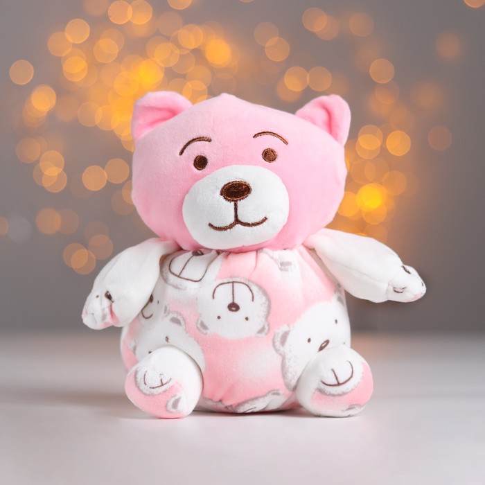Мягкая игрушка-присоска "Медвежонок" цвет розовый