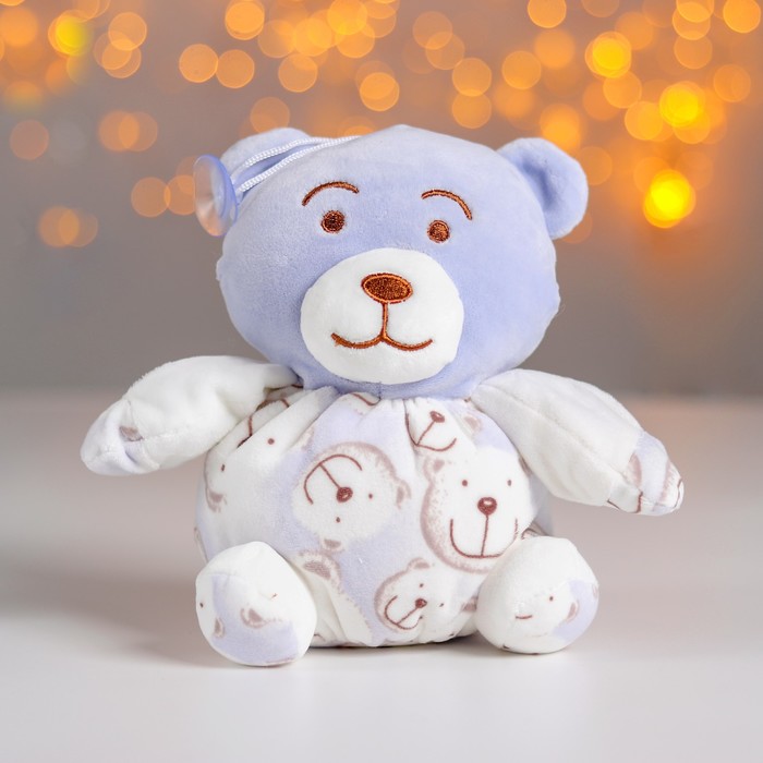 Мягкая игрушка-присоска "Медвежонок" цвет сиреневый