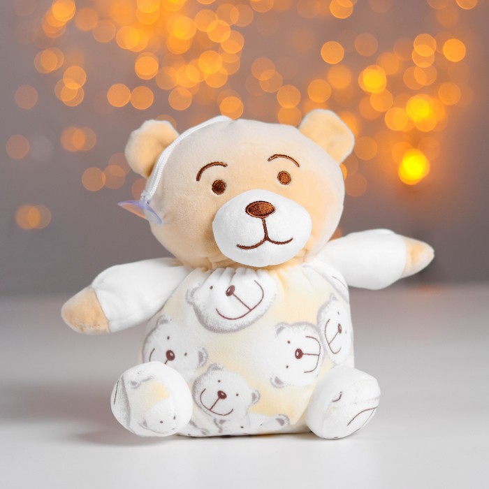 Мягкая игрушка-присоска "Медвежонок" цвет бежевый