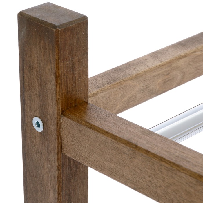 Этажерка для обуви 2-х ярусная, цвет венге