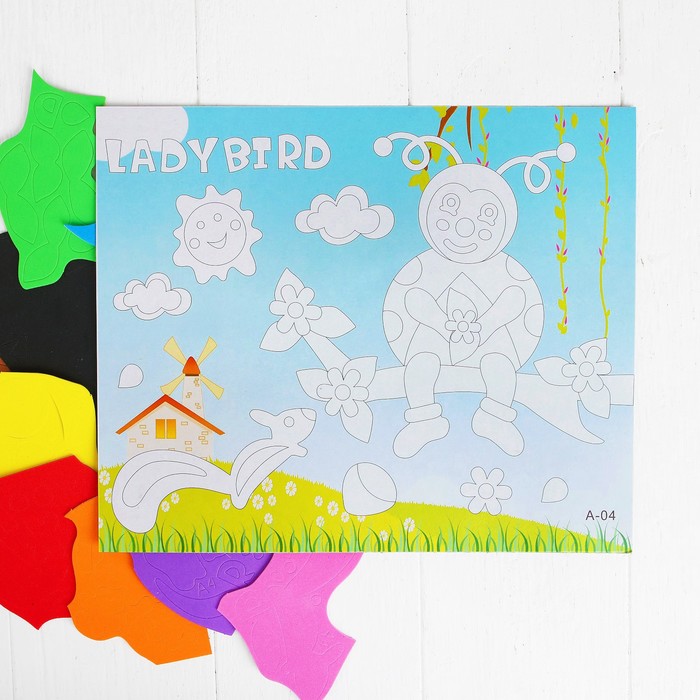 Аппликация 3D "Божья коровка" из ЕVA