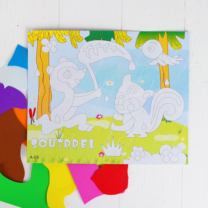 Аппликация 3D "Белка" из ЕVA