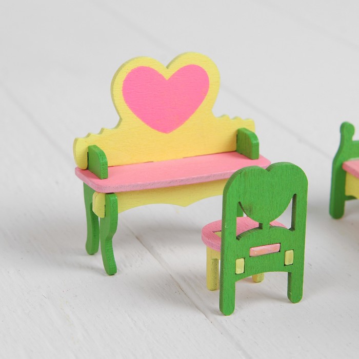 Мебель для кукол "Спальня с туалетным столиком"