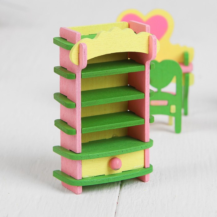 Мебель для кукол "Спальня с туалетным столиком"