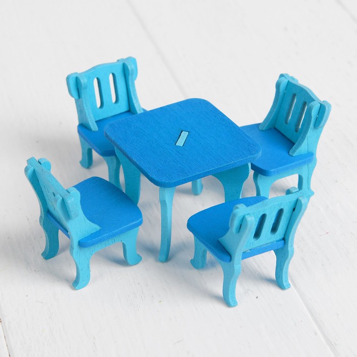 Мебель для кукол "Гостиная", синяя