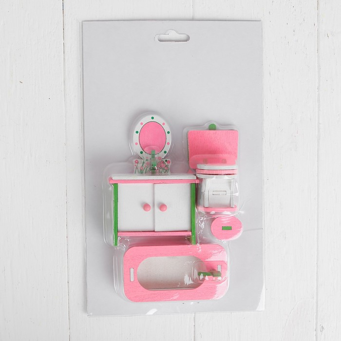 Мебель для кукол "Ванная с зеркалом"