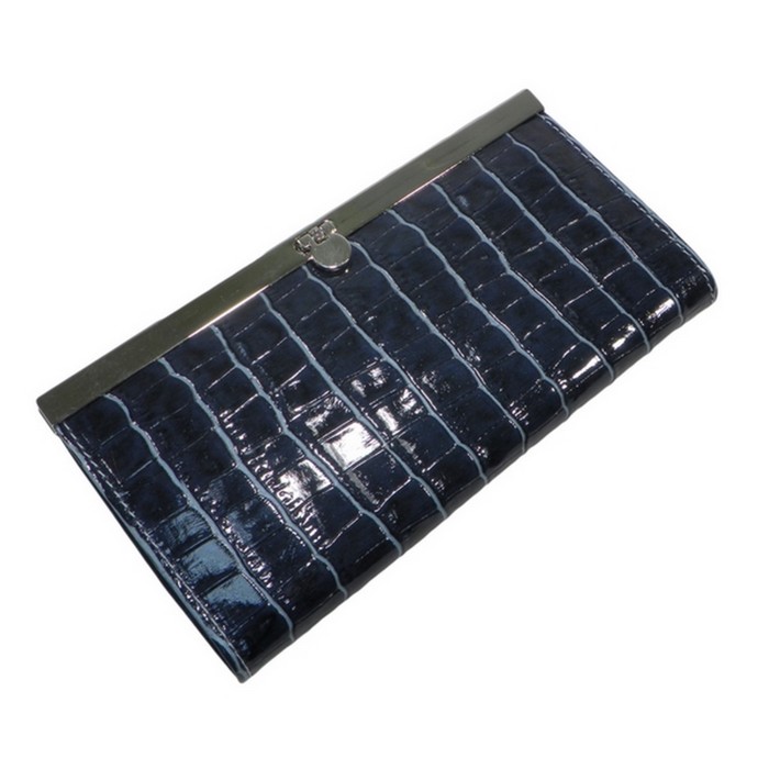 Кошелёк женский, н/к, цвет бирюза крокодил