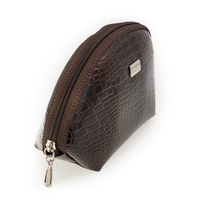 Косметичка женская, н/к, цвет коричневый