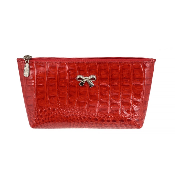 Косметичка женская, н/к, цвет красный