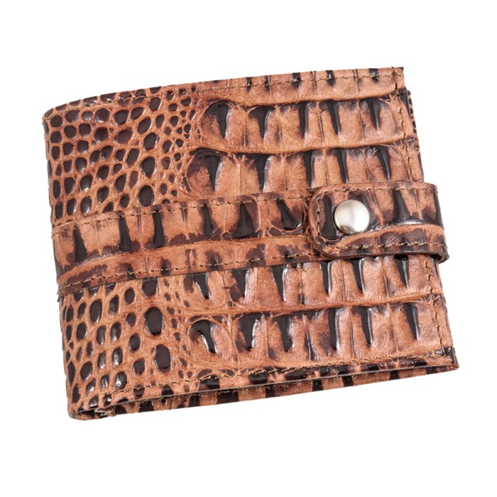 Кошелёк, натуральная кожа, цвет коричневый кайман