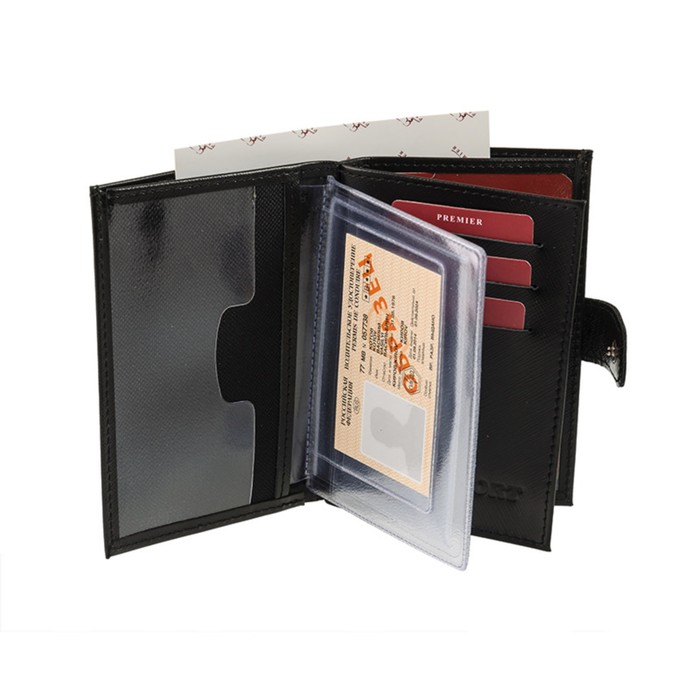 Обложка для автодокументов, н/к, цвет чёрный