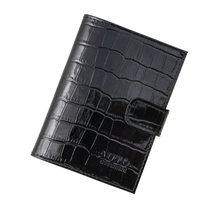 Бумажник водителя, натуральная кожа, цвет чёрный