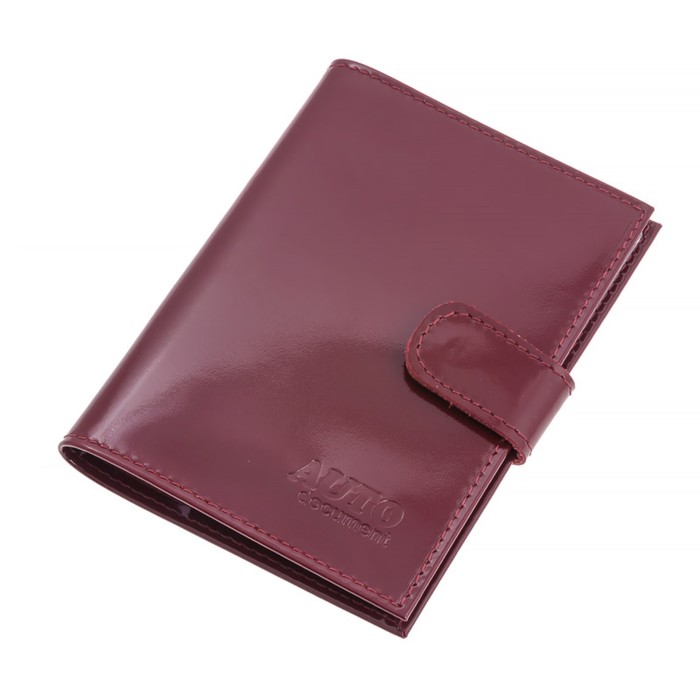 Бумажник водителя, натуральная кожа, цвет красный