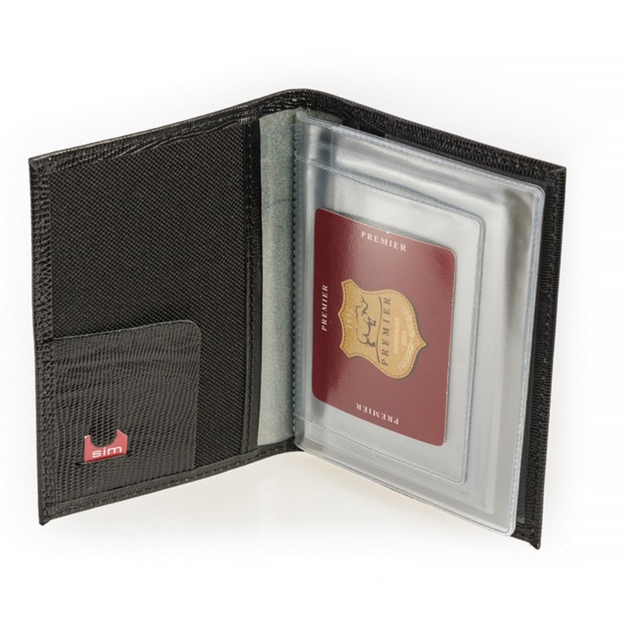 Обложка для автодокументов, н/к, цвет чёрный