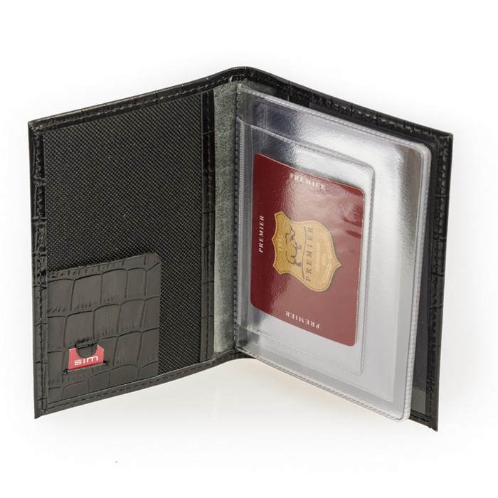 Обложка для автодокументов, н/к, цвет чёрный