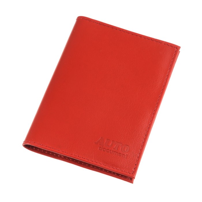 Обложка для автодокументов, н/к, цвет красный