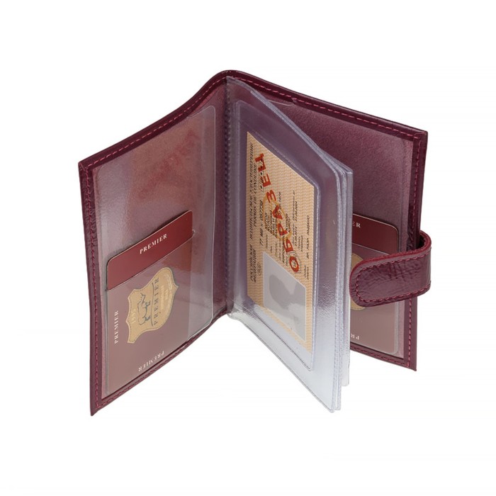 Обложка для автодокументов, н/к, цвет цикламен