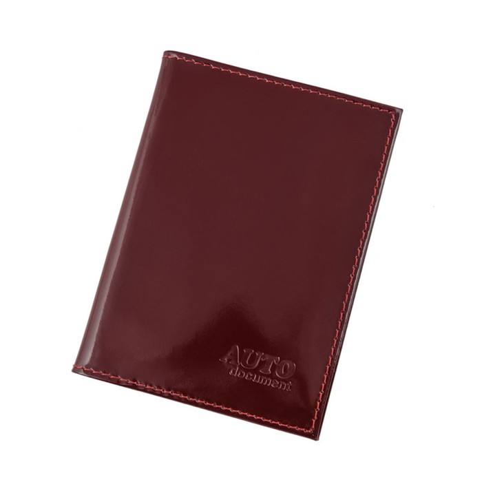 Обложка для автодокументов, н/к, цвет красный