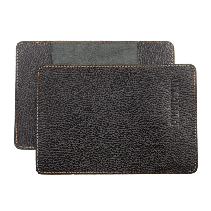 Обложка для паспорта, н/к, цвет чёрный