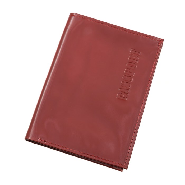 Обложка для паспорта+купюрник, н/к, цвет красный