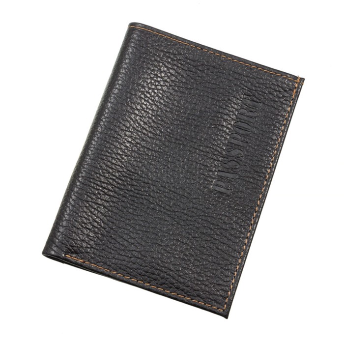 Обложка для паспорта+купюрник, н/к, цвет чёрный