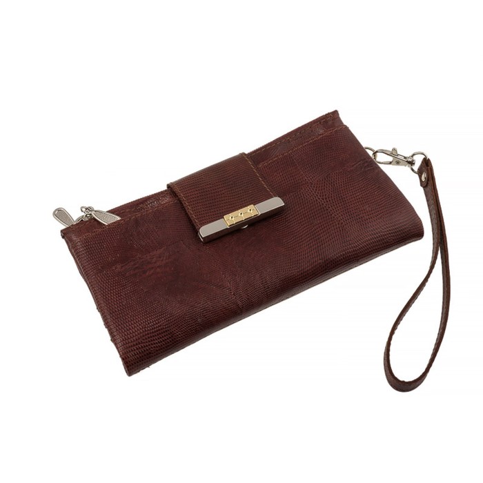 Кошелёк женский, н/к, цвет коричневый игуана