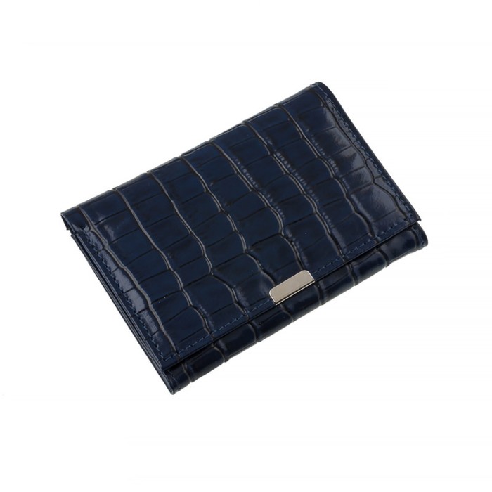 Кошелёк, натуральная кожа, цвет синий