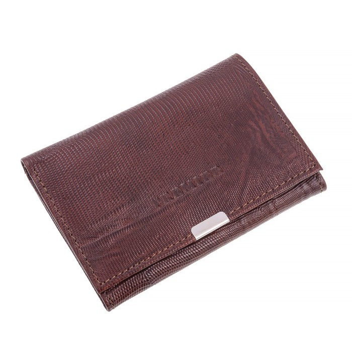 Кошелёк, натуральная кожа, цвет коричневый игуана