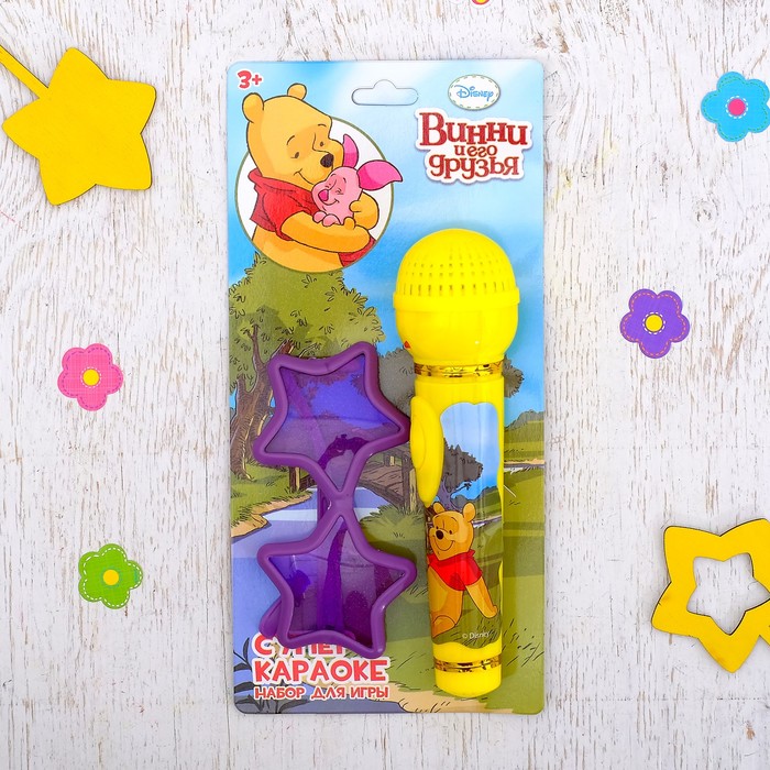 Набор для игры "Караоке, Медвежонок Винни и его друзья": микрофон, очки , световые и звуковые эффекты