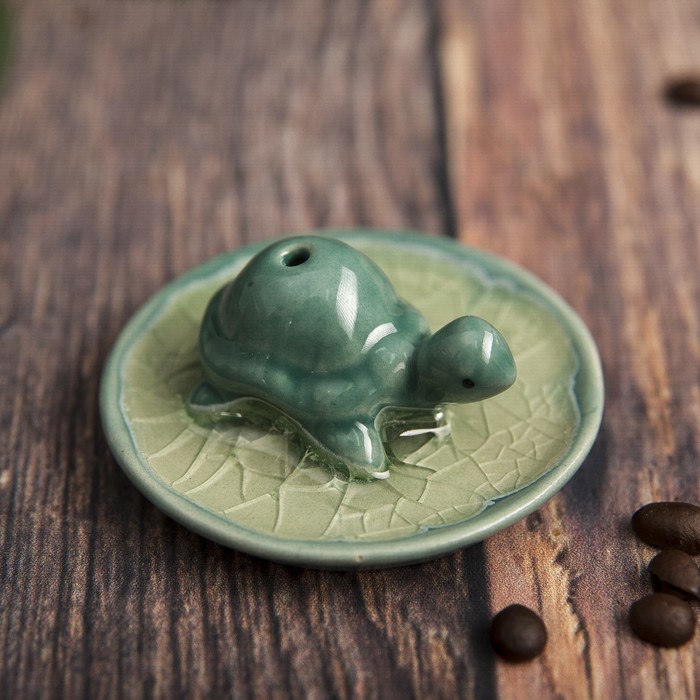 Подставка под благовония "Черепашка на тарелочке" 6х6х3 см