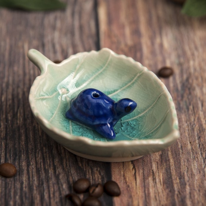 Подставка под благовония "Черепашка на листочке" 8,5х5,5х2,5 см