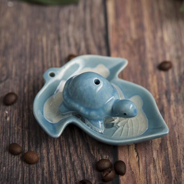 Подставка под благовония "Голубая черепашка" 8,5х7,5х3 см