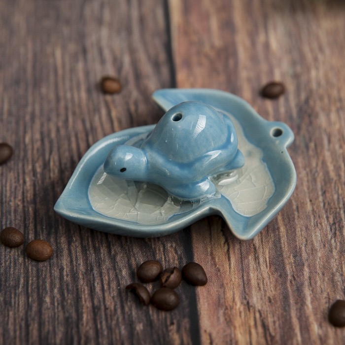 Подставка под благовония "Голубая черепашка" 8,5х7,5х3 см
