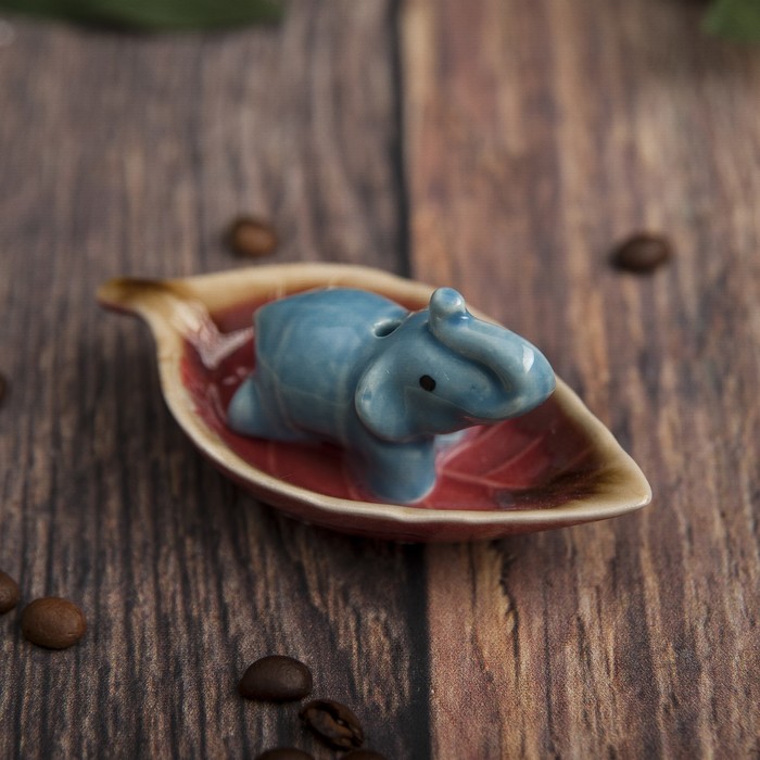 Подставка под благовония "Голубой слоник" 9х5х4,5 см