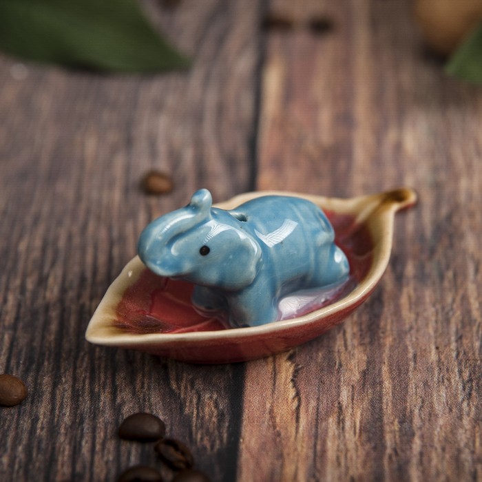 Подставка под благовония "Голубой слоник" 9х5х4,5 см