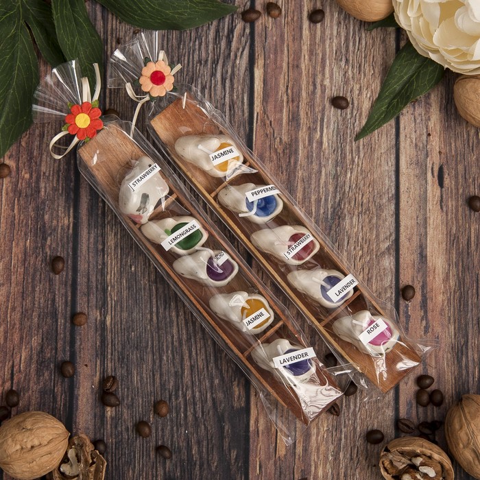 Набор свечек "Зайцы" 5шт. 20х3,5х3,5 см