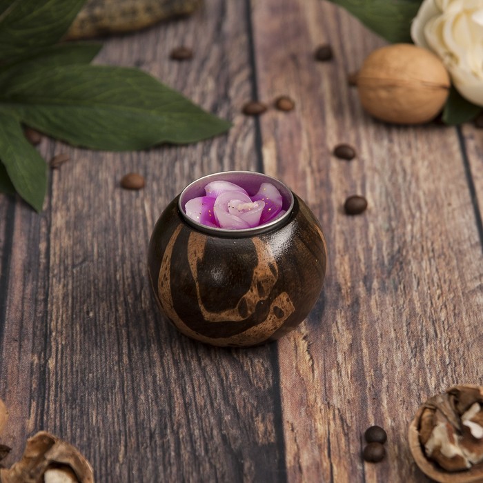 Подсвечник из мангового дерева "Классика" 6х6х5 см