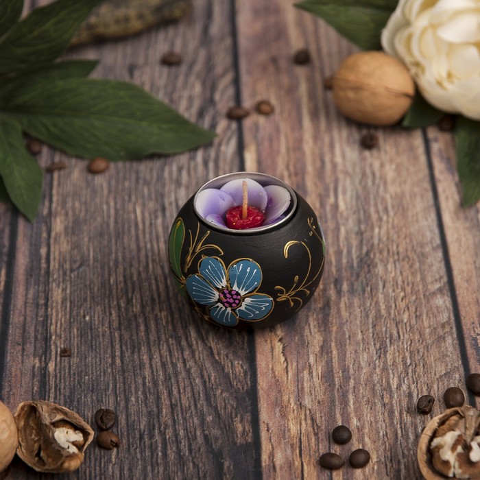 Подсвечник из мангового дерева "Красота" 6х6х5 см