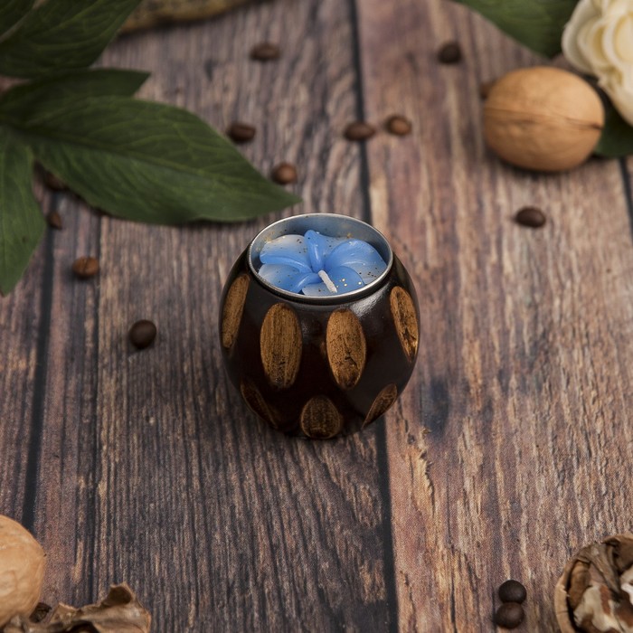 Подсвечник из мангового дерева "Мираж" 6х6х5 см