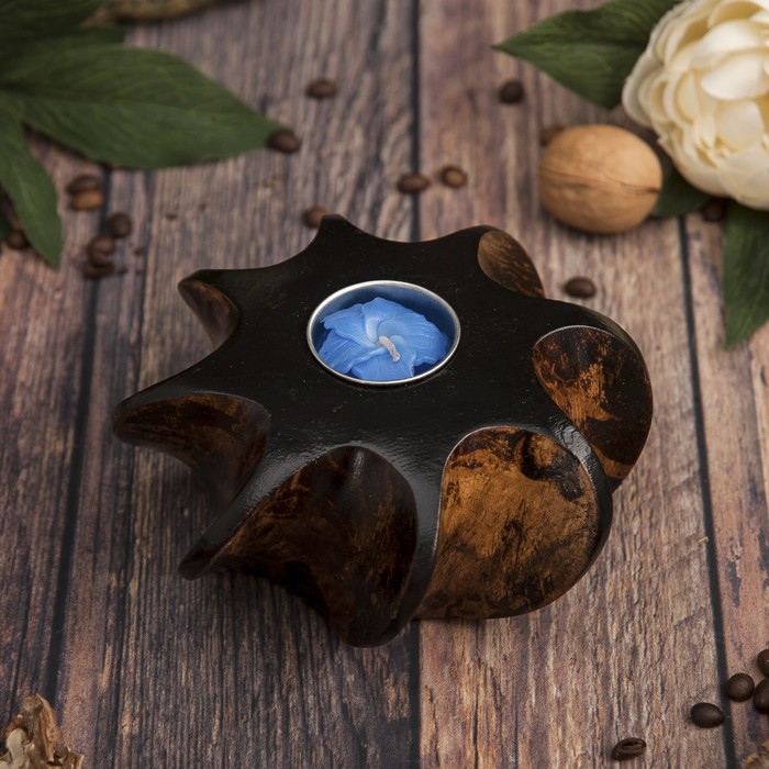 Подсвечник из мангового дерева "Мечта" 15х15х8 см